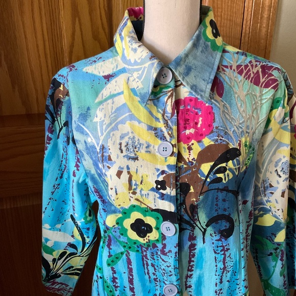 Shana K Button Down Coat, Women’s Sz L - Picture 2 of 13